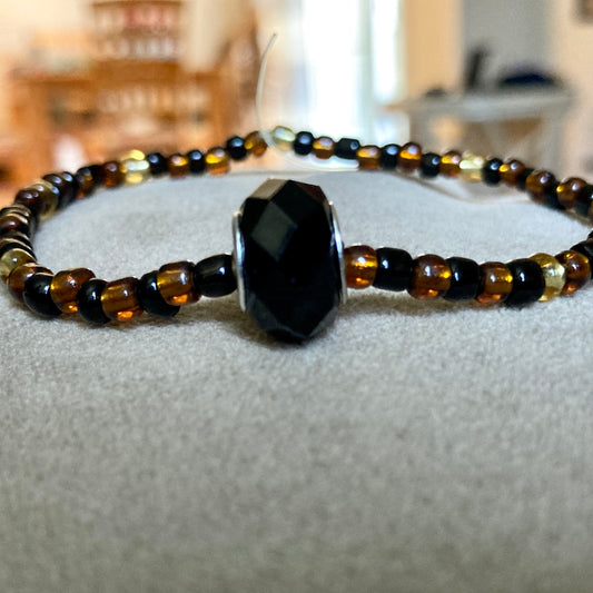 Fidget Bracelet with glass gem
